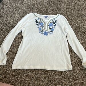 Laura Scott top with embroidery